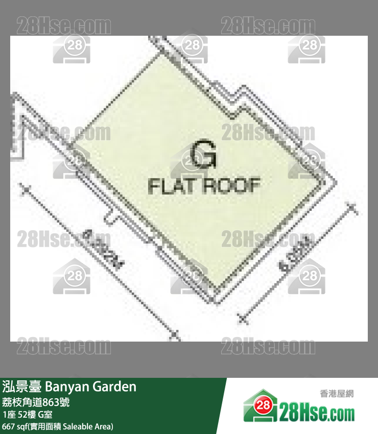 泓景台 1座52楼 G室 平面图