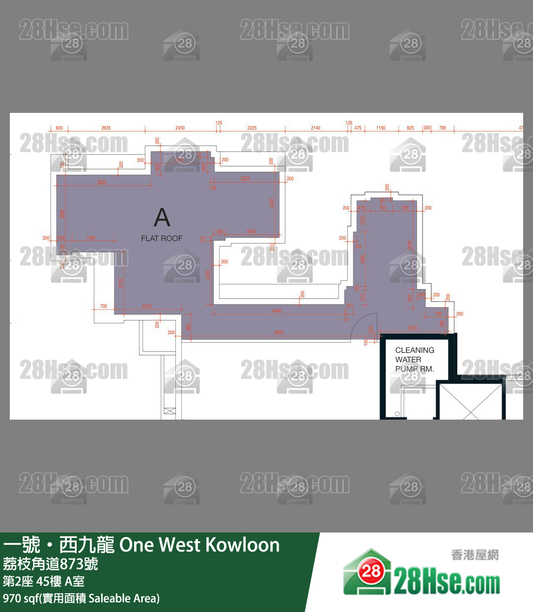一號西九龍 第2座45樓 A室 平面圖