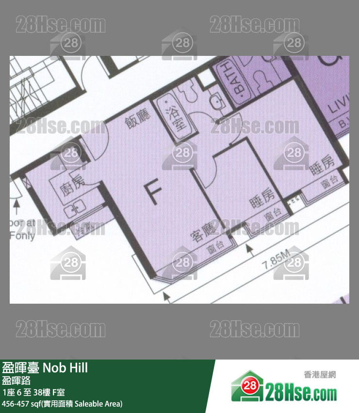 盈晖台 单位平面图(由 28Hse 提供)