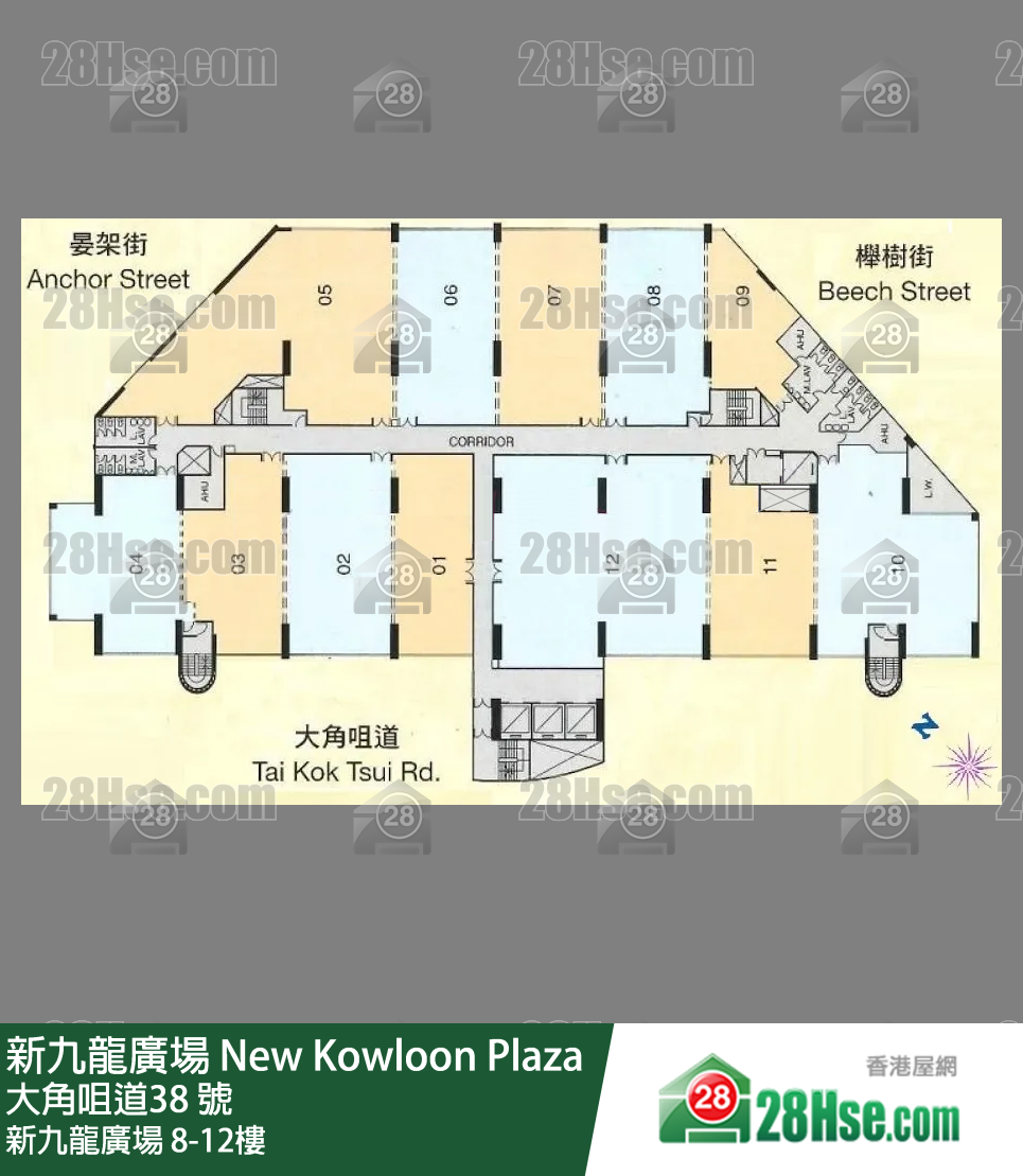 新九龙广场 8-12楼 平面图