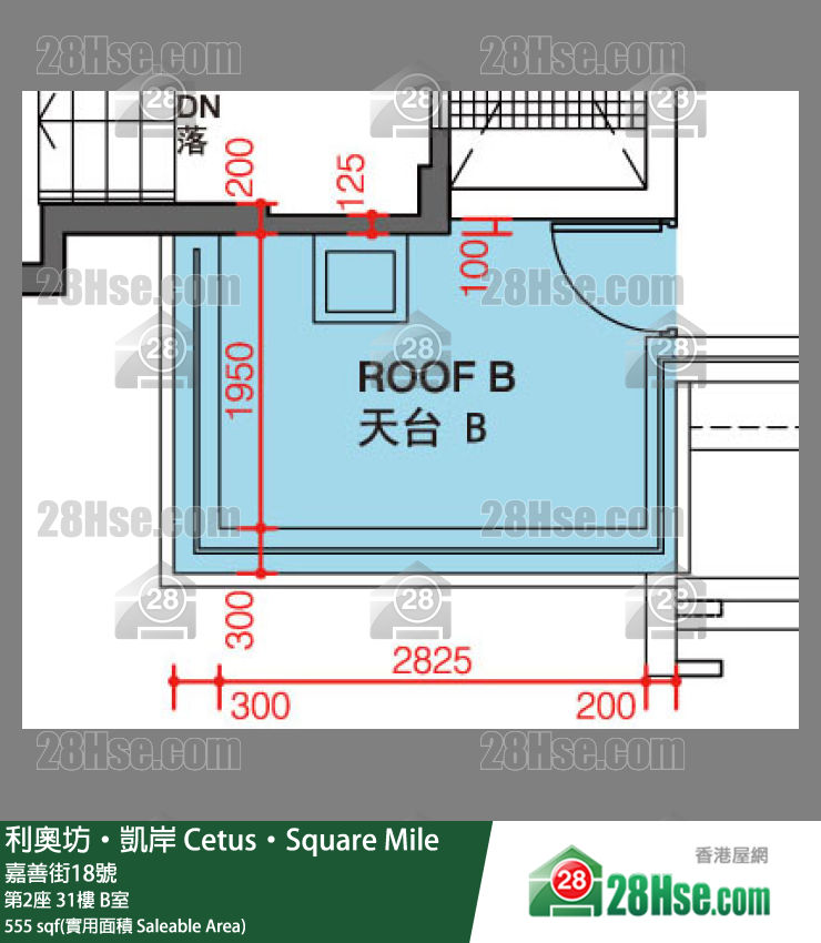 利奥坊凯岸 第2座 31楼 B室 平面图