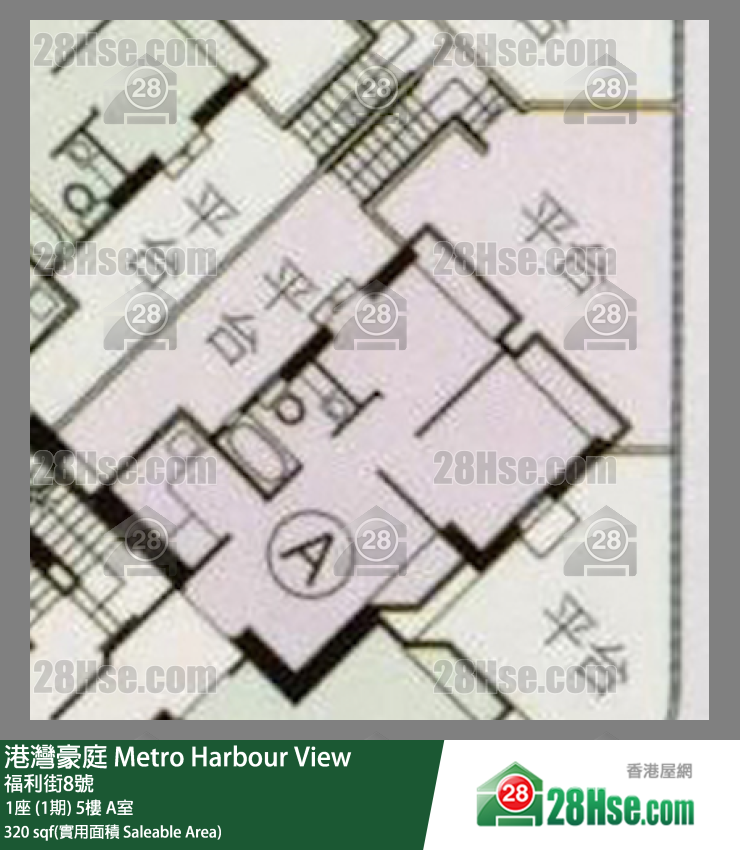 港灣豪庭 1座 (1期) 5樓 A室 平面圖