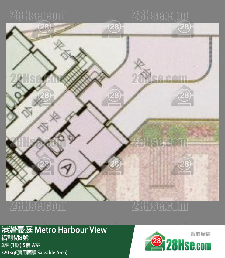 港灣豪庭 3座 (1期)5樓 A室 平面圖