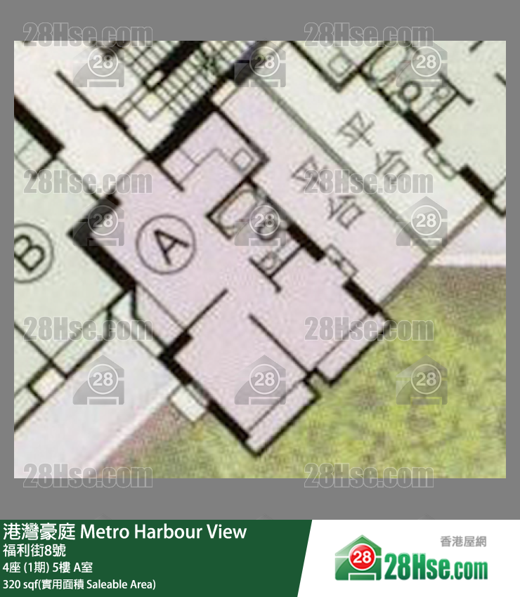港灣豪庭 4座 (1期)5樓 A室 平面圖