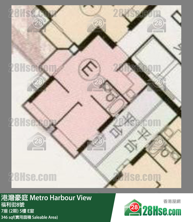 港灣豪庭 7座 (2期)5樓 E室 平面圖