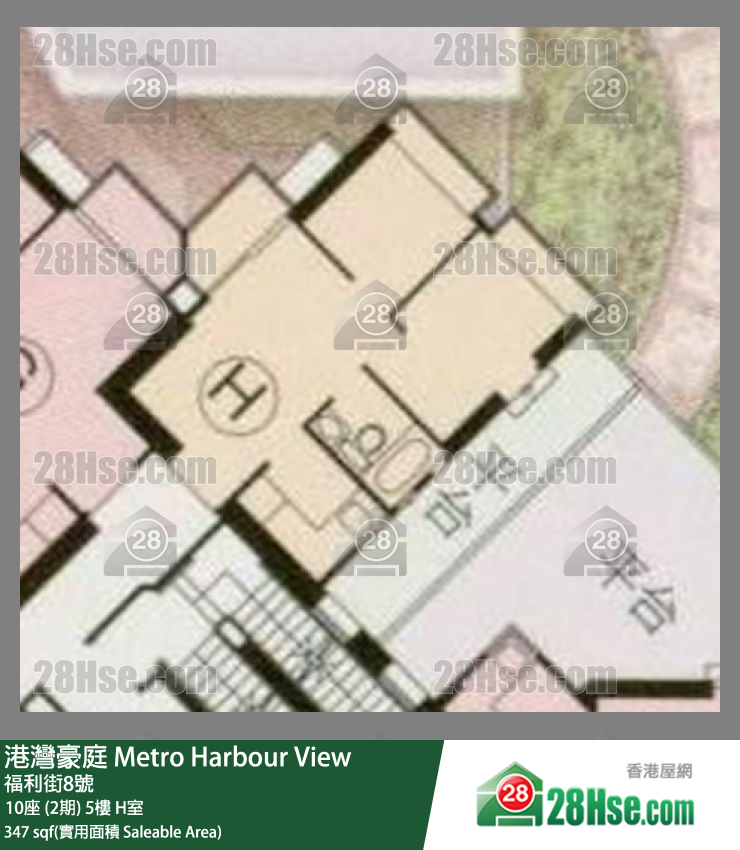 港灣豪庭 單位平面圖(由 28Hse 提供)