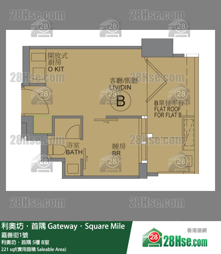 利奧坊首隅 利奧坊．首隅5樓 B室 平面圖