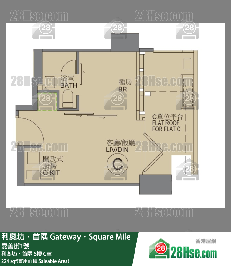 利奥坊首隅 利奥坊．首隅5楼 C室 平面图