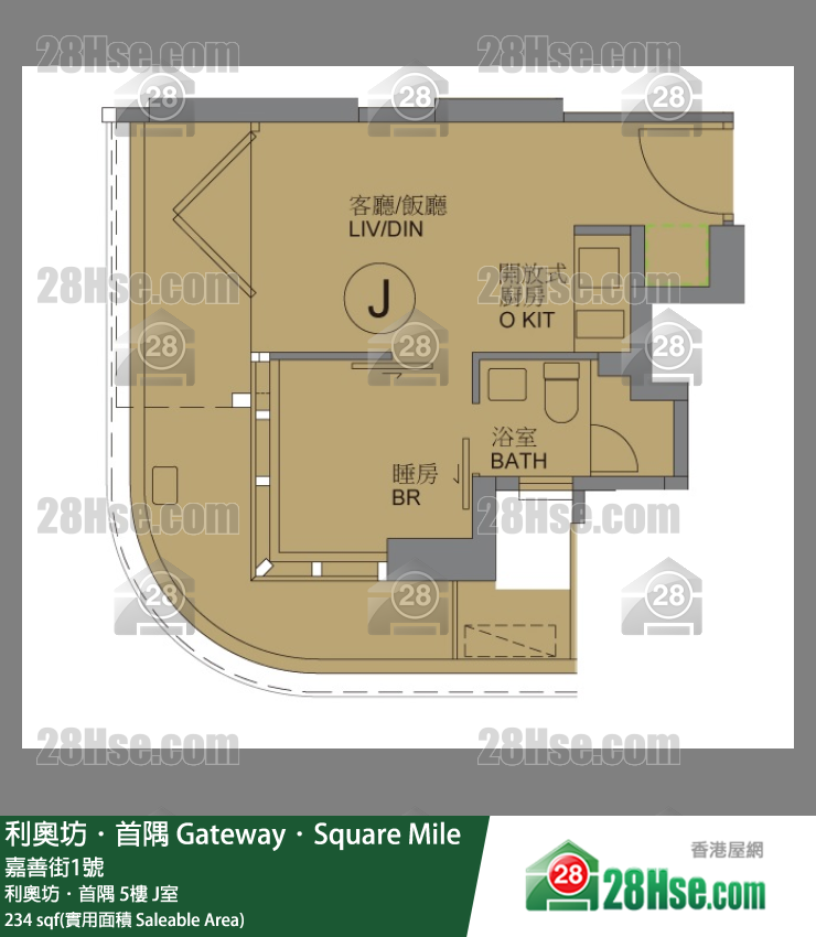 利奥坊首隅 利奥坊．首隅5楼 J室 平面图