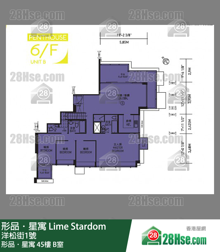 形品星寓 形品．星寓45樓 B室 平面圖