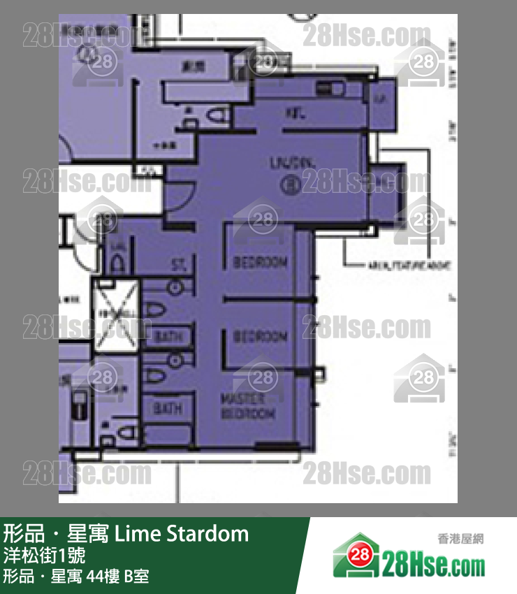 形品星寓 形品．星寓44樓 B室 平面圖