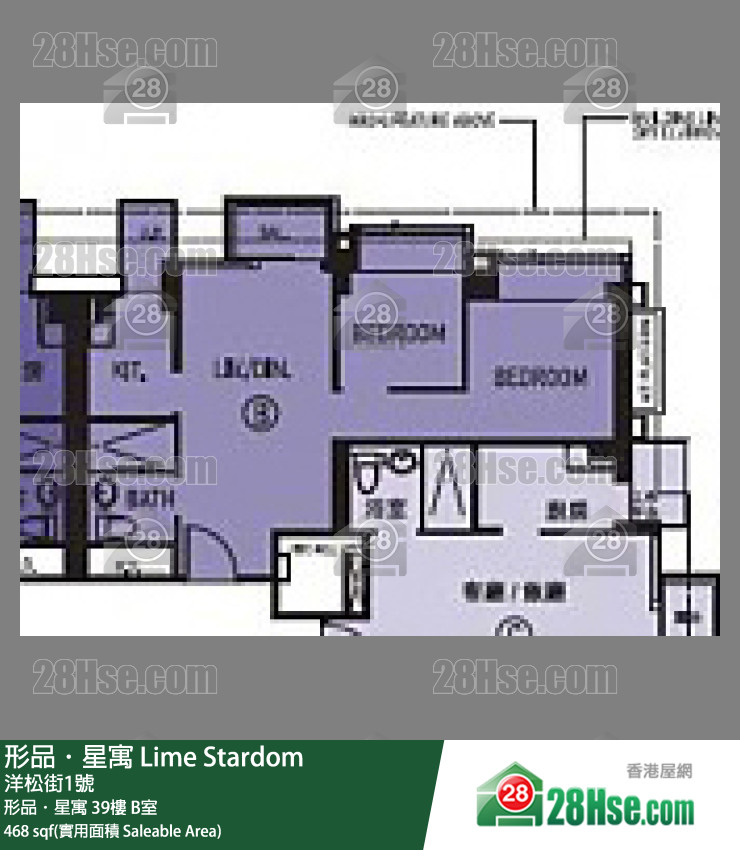 形品星寓 形品．星寓39樓 B室 平面圖