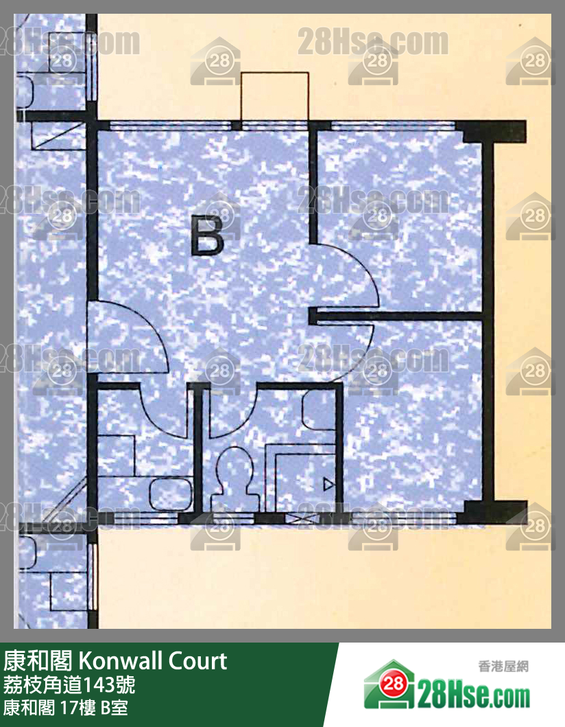 康和阁 康和阁17楼 B室 平面图