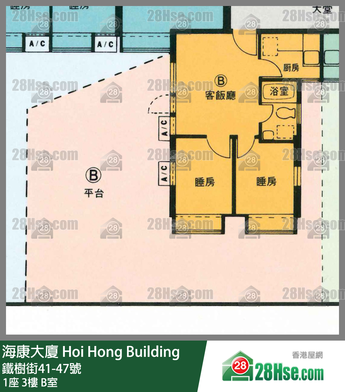 海康大厦 1座 3楼 B室 平面图