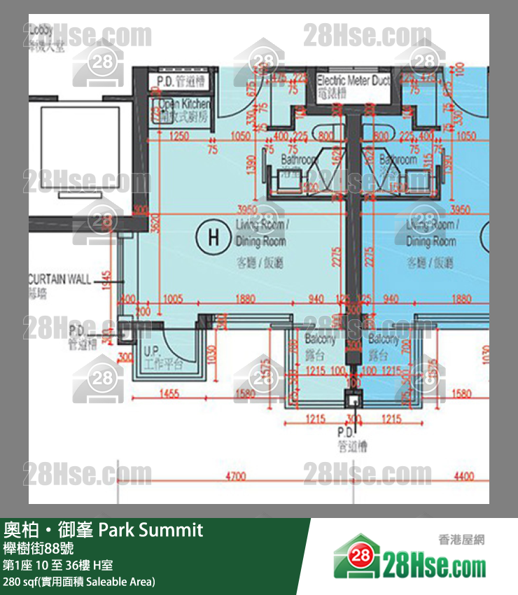 Park Summit Unit FloorPlan (Provided by 28Hse) Park Summit Unit FloorPlan (Provided by 28Hse)