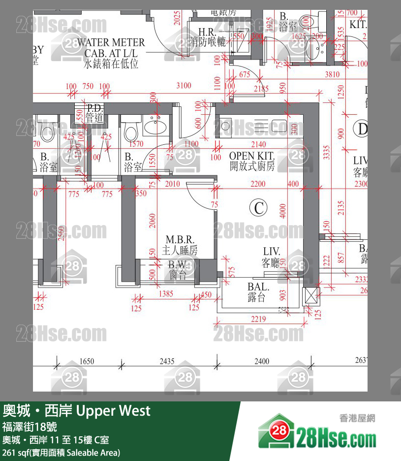 奧城西岸 奧城‧西岸11樓 C室 平面圖