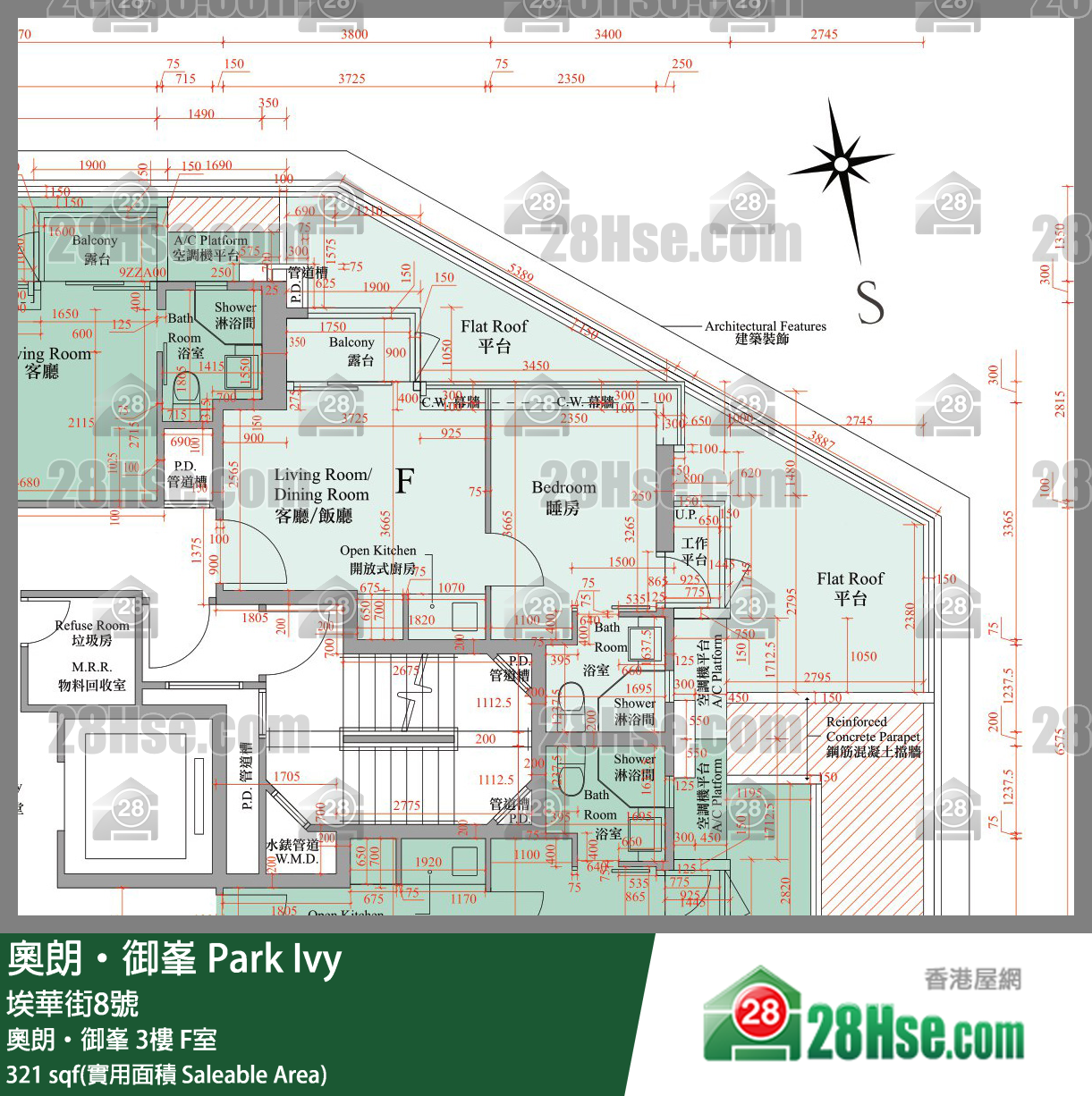 奧朗御峯 奧朗‧御峯3樓 F室 平面圖