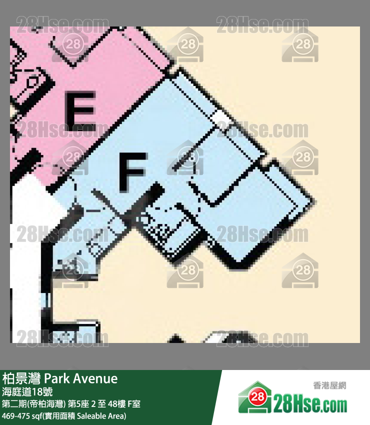 帝柏海湾 单位平面图(由 28Hse 提供) 帝柏海湾 单位平面图(由 28Hse 提供)