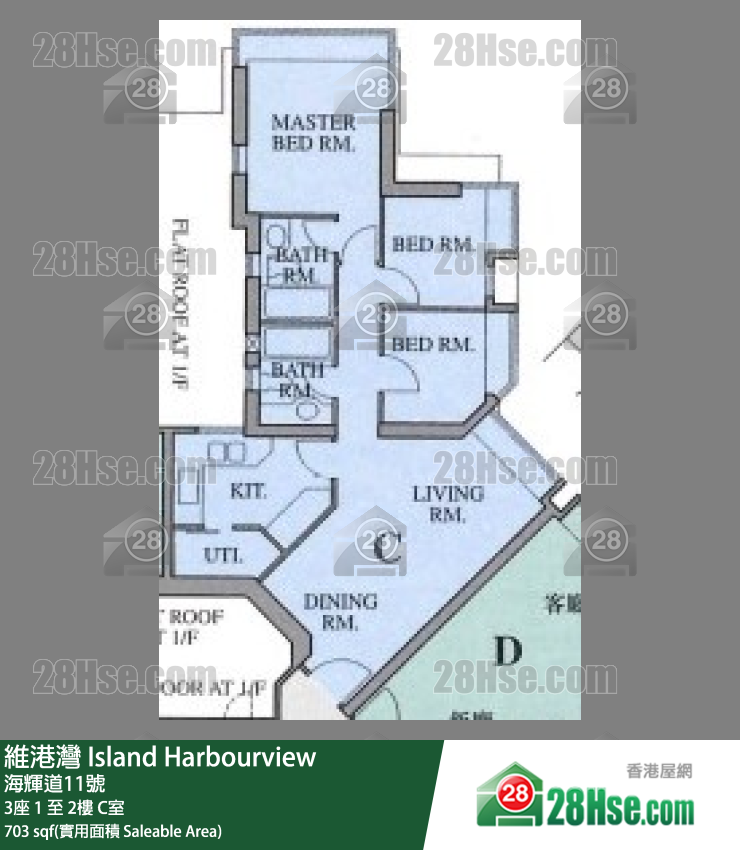 維港灣 3座1樓 C室 平面圖