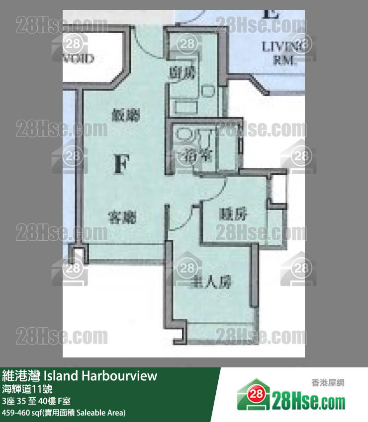 維港灣 3座40樓 F室 平面圖