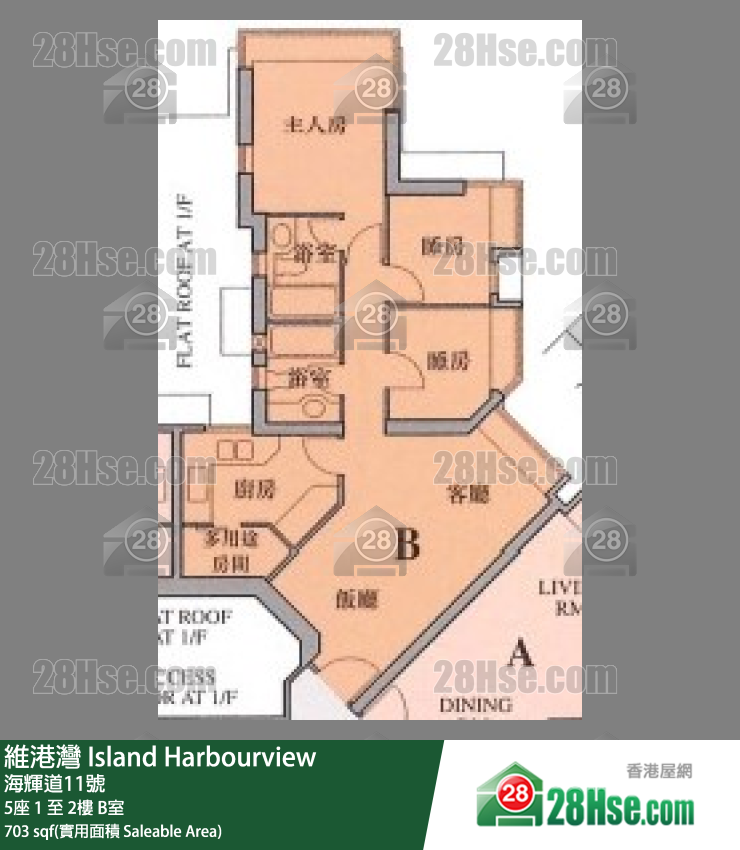 維港灣 5座1樓 B室 平面圖