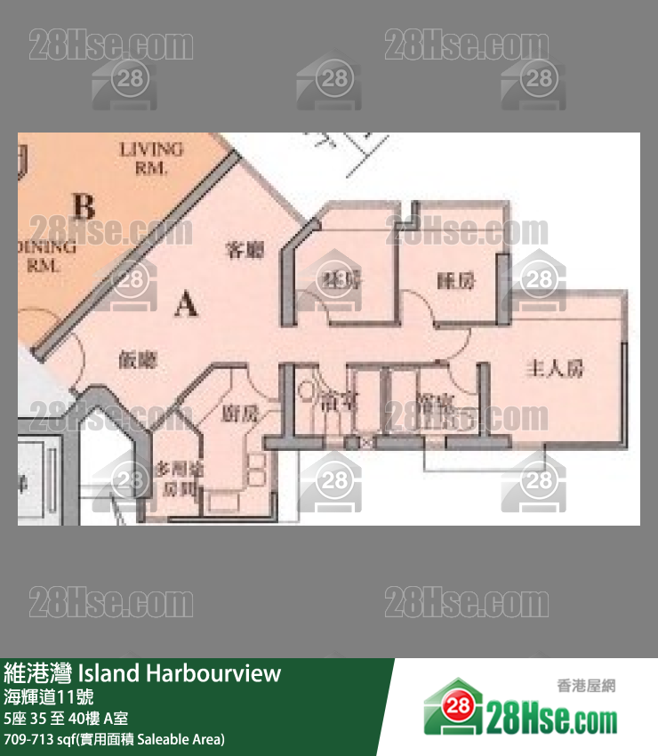 Island Harbourview Unit FloorPlan (Provided by 28Hse)