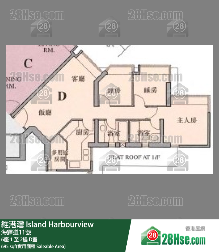 維港灣 6座1樓 D室 平面圖