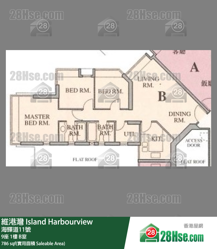 維港灣 9座1樓 B室 平面圖
