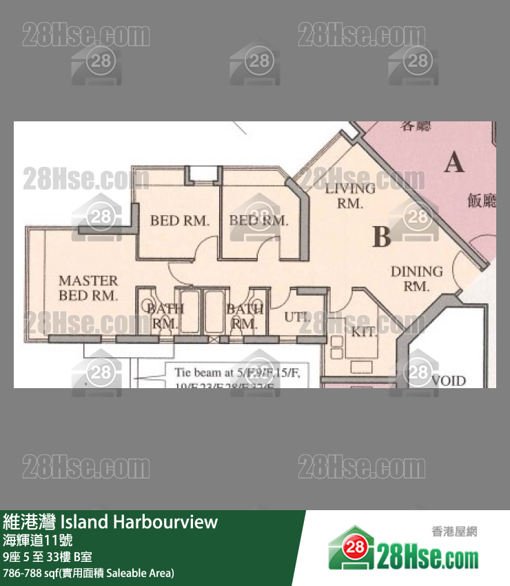 維港灣 9座29樓 B室 平面圖
