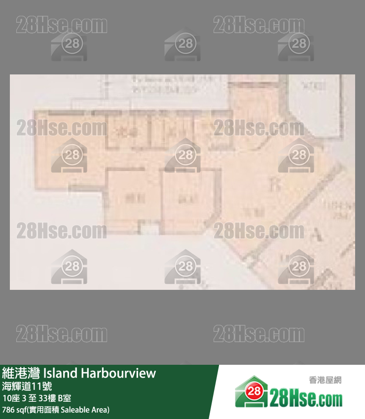 維港灣 10座19樓 B室 平面圖