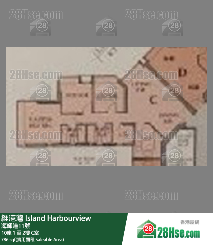 維港灣 10座 2樓 C室 平面圖