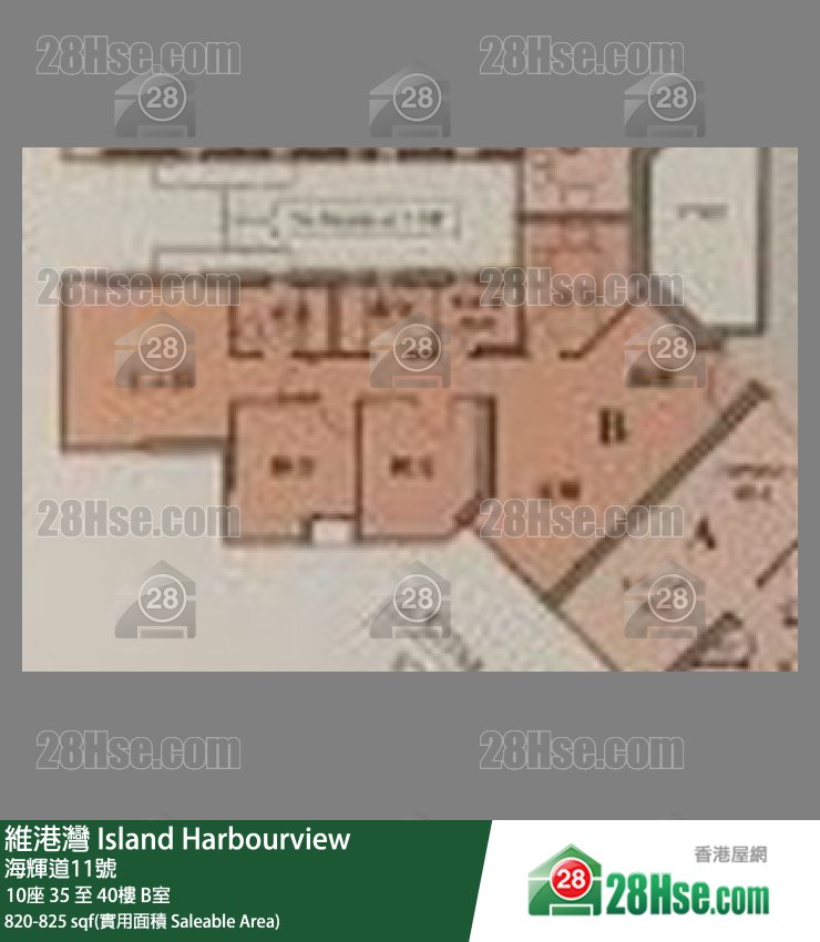 維港灣 10座38樓 B室 平面圖