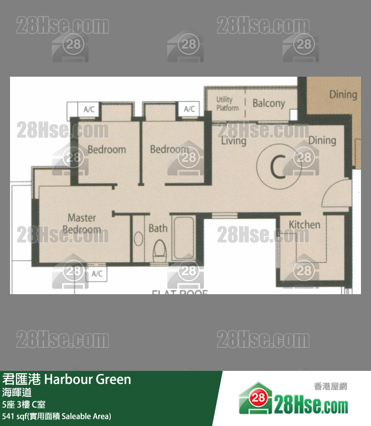 君匯港 5座3樓 C室 平面圖