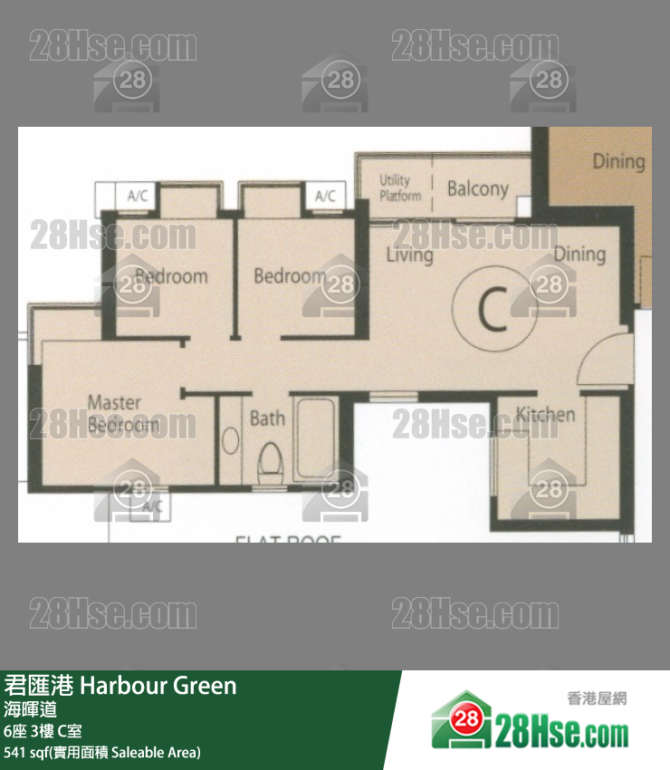 君匯港 6座3樓 C室 平面圖