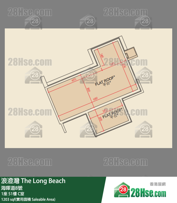 浪澄灣 1座51樓 C室 平面圖