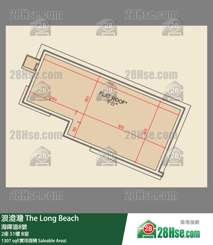 浪澄湾 2座51楼 B室 平面图