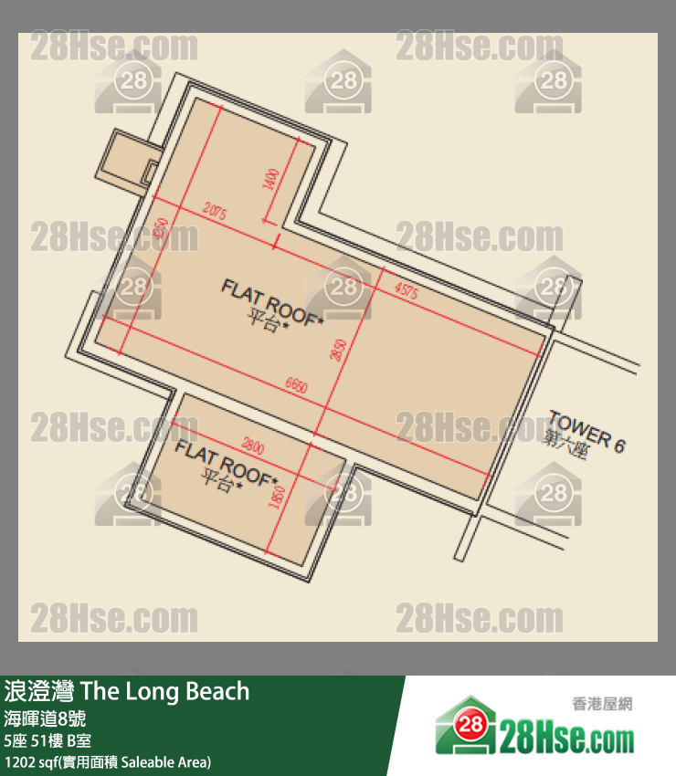 浪澄灣 5座51樓 B室 平面圖