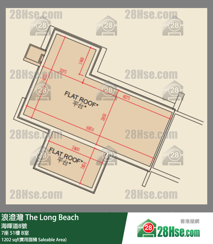 浪澄灣 7座51樓 B室 平面圖