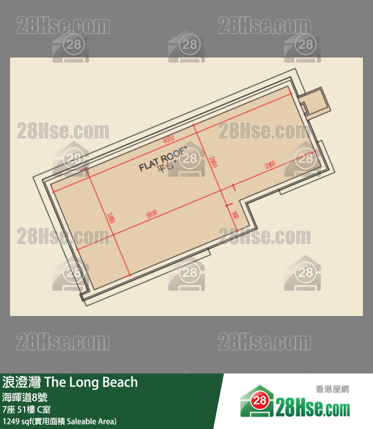 浪澄灣 7座51樓 C室 平面圖