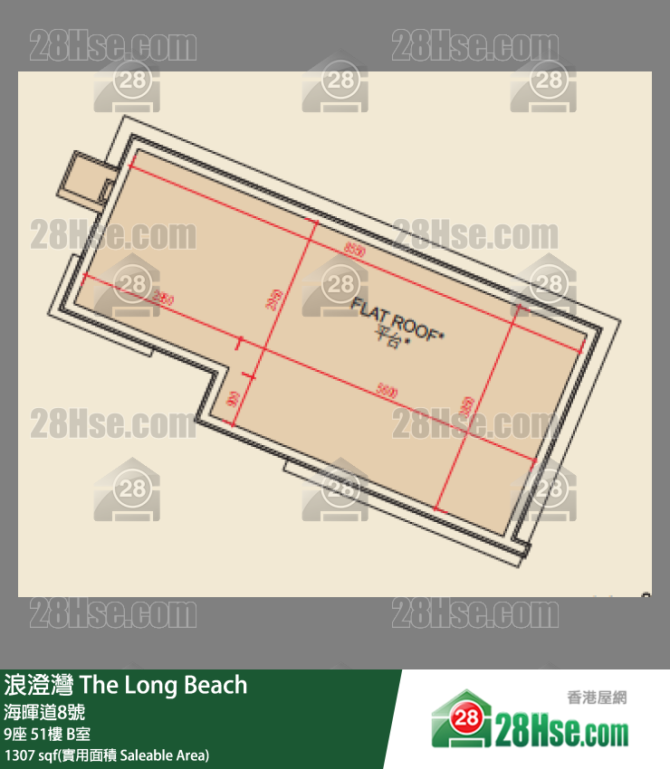 浪澄湾 9座51楼 B室 平面图