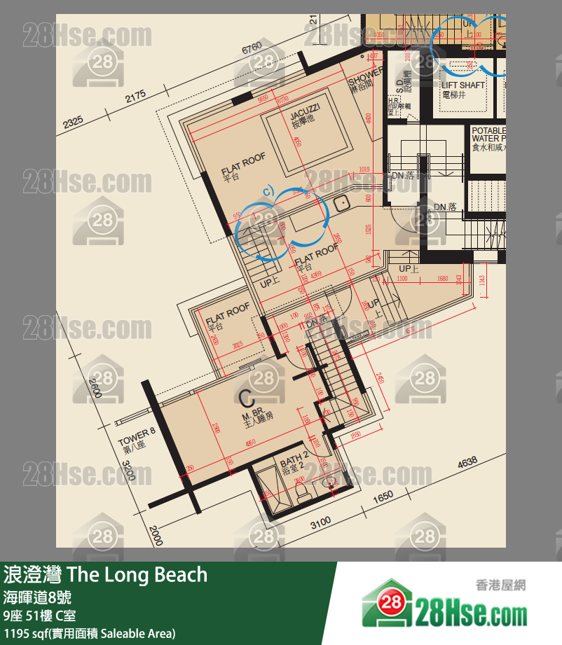 浪澄湾 9座51楼 C室 平面图