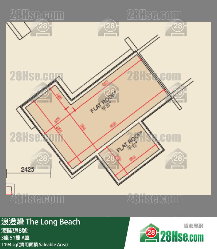 浪澄灣 3座51樓 A室 平面圖