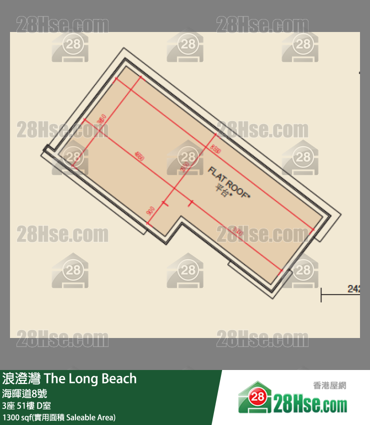 浪澄灣 3座51樓 D室 平面圖