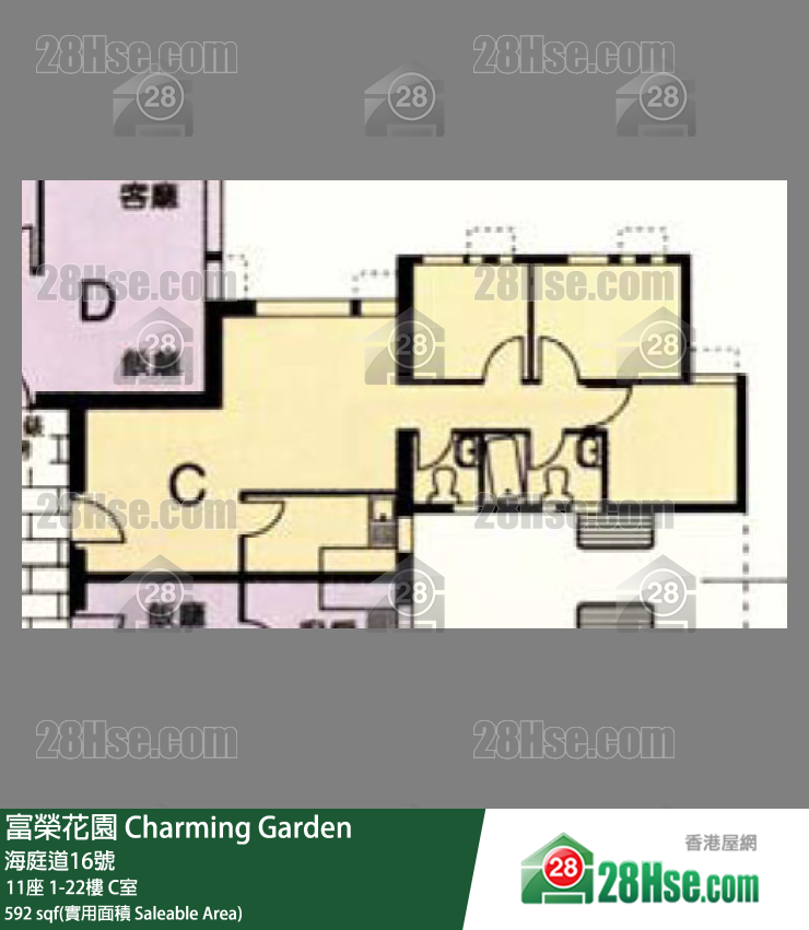 富榮花園 11座16樓 C室 平面圖