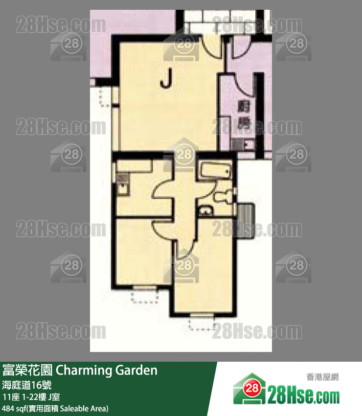 富榮花園 11座19樓 J室 平面圖