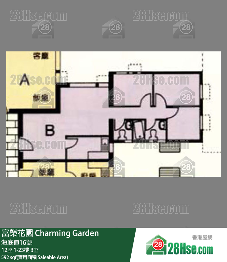 富榮花園 12座10樓 B室 平面圖