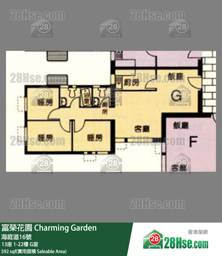 富榮花園 13座11樓 G室 平面圖