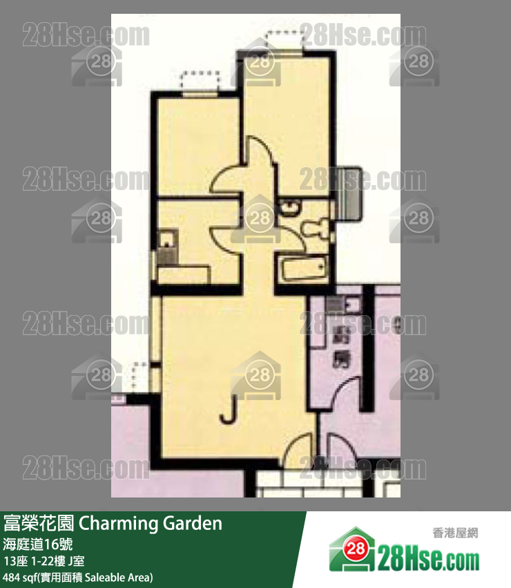 富榮花園 13座11樓 J室 平面圖