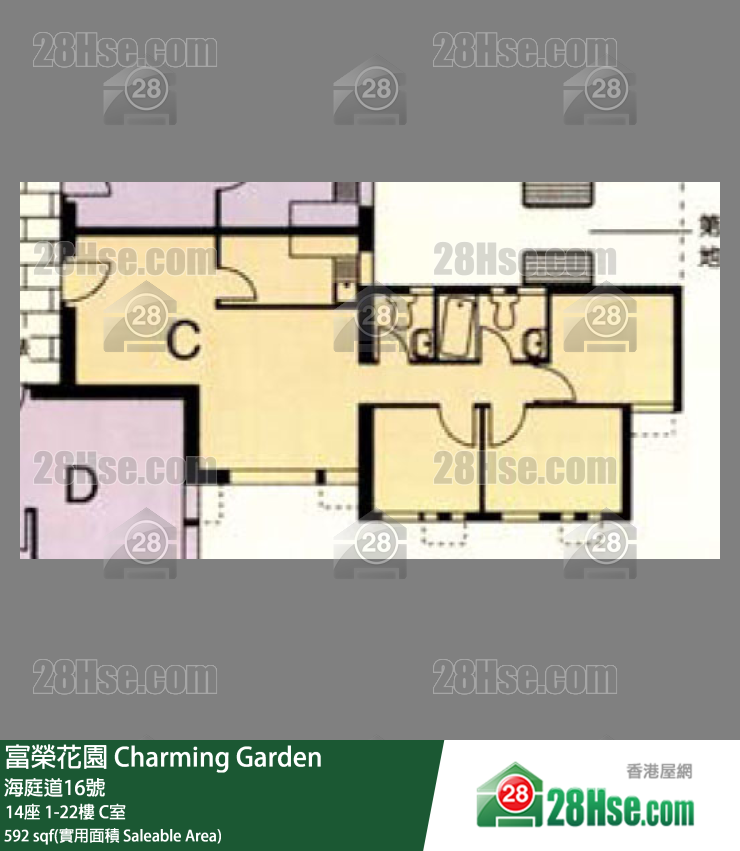 富榮花園 14座1樓 C室 平面圖