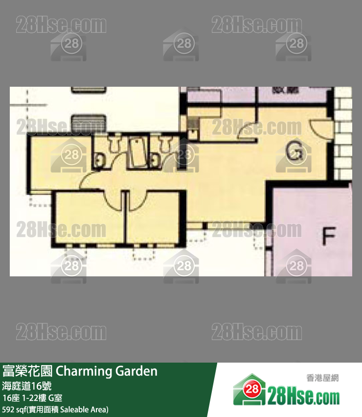 富榮花園 16座8樓 G室 平面圖